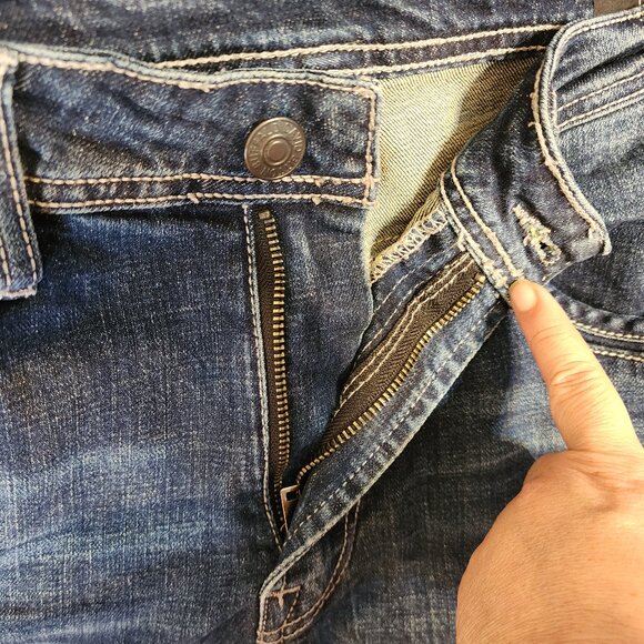 Buffalo David Lucas-x st Buckle Relaxed Straight Stretch Jeans Men 34x30 - Picture 5 of 11